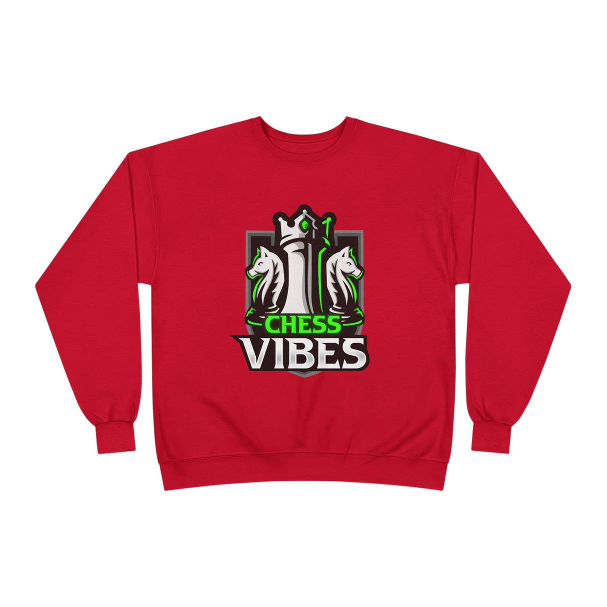 Green Chess Vibes Logo Crewneck Sweatshirt