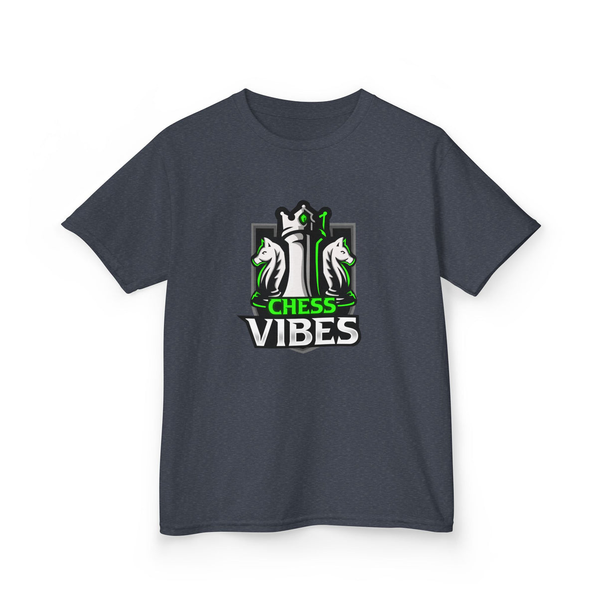 Green Chess Vibes Logo Kids T-Shirt