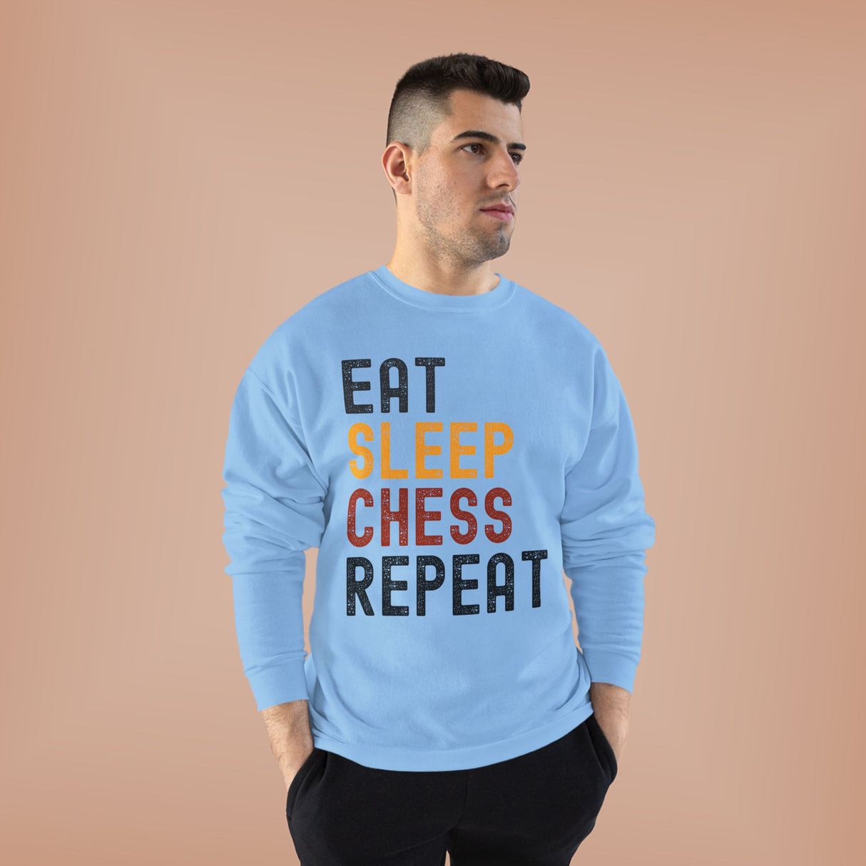 Eat Sleep Chess Repeat Crewneck Sweatshirt