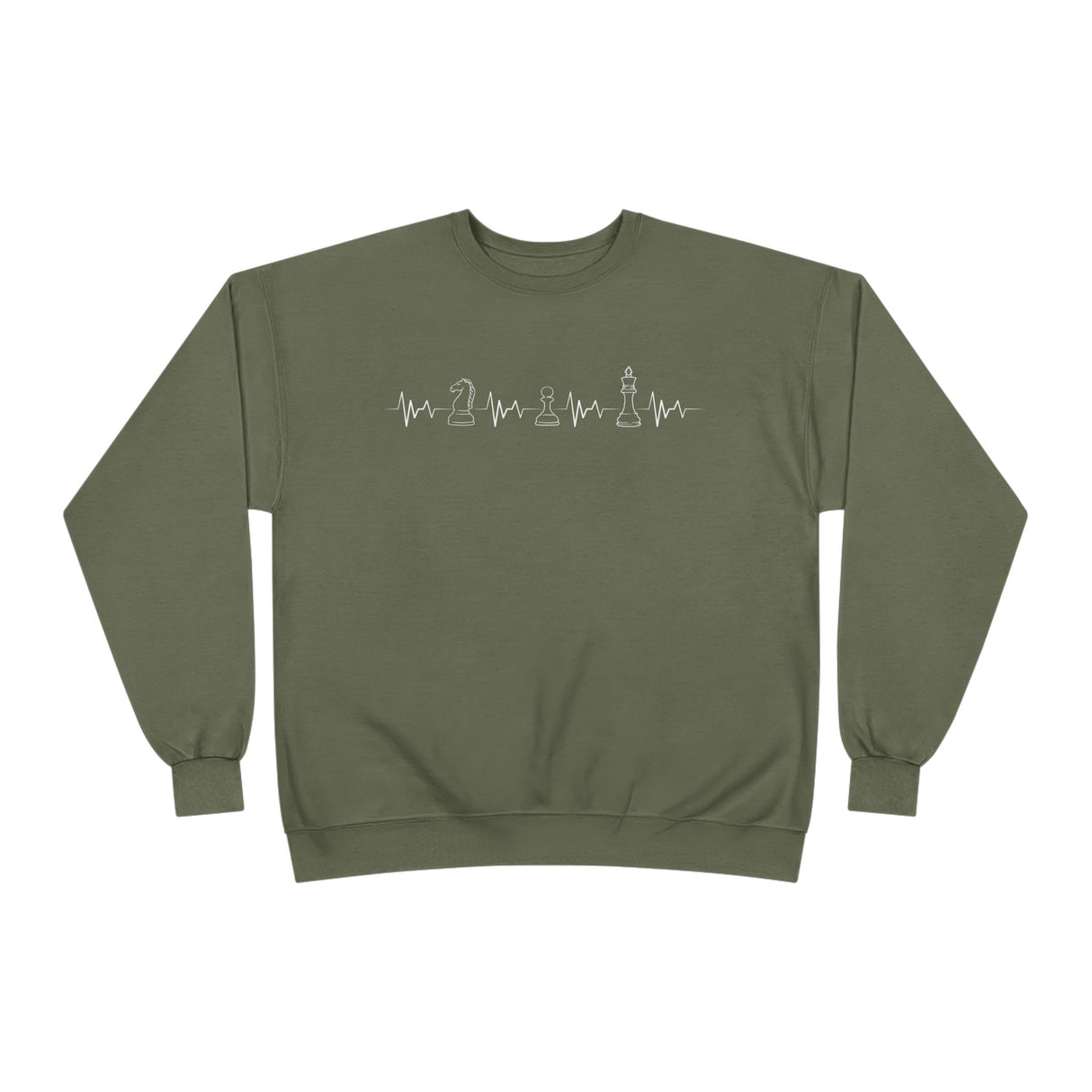 Knight Pawn King Heartbeat Crewneck Sweatshirt