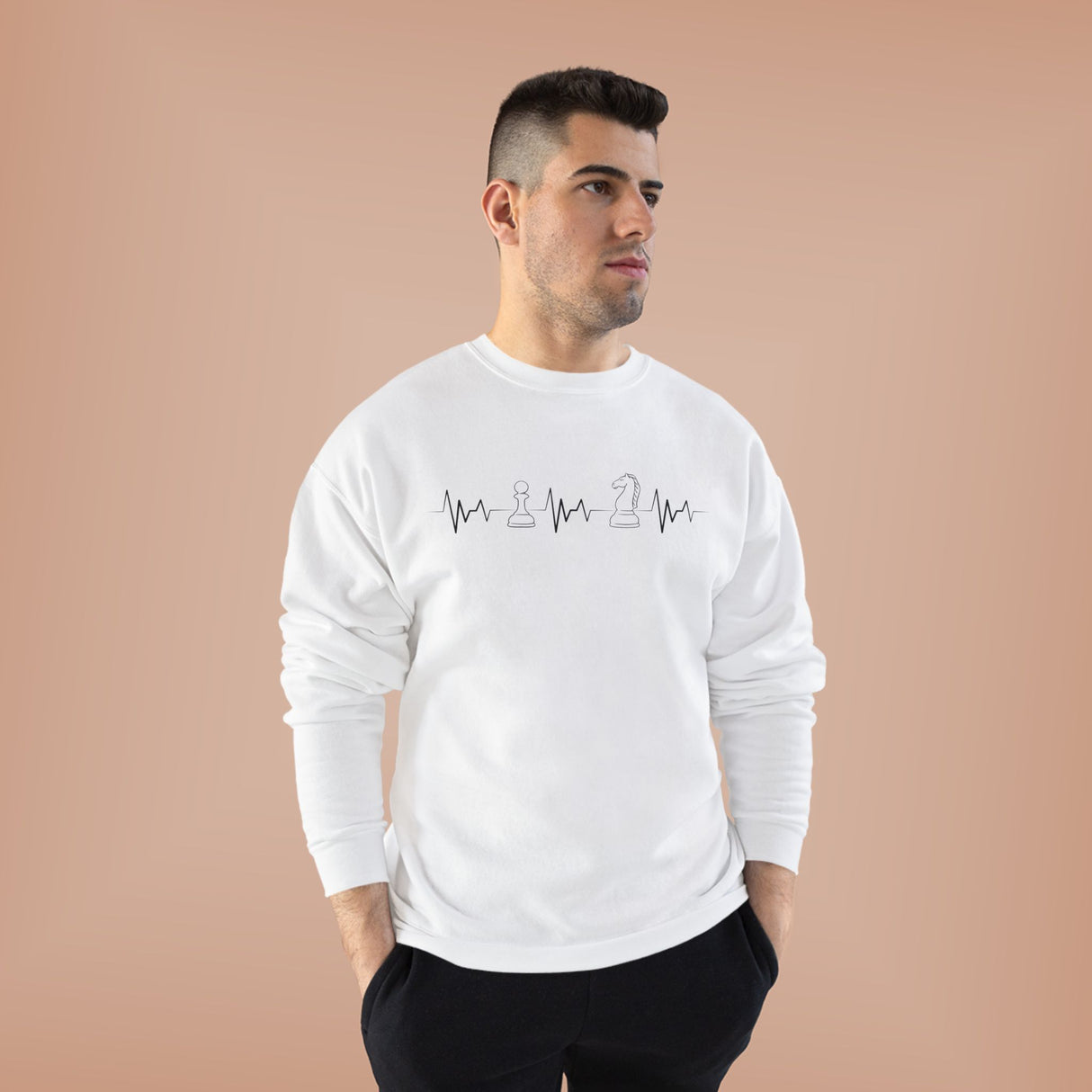 Pawn Knight Heartbeat Crewneck Sweatshirt