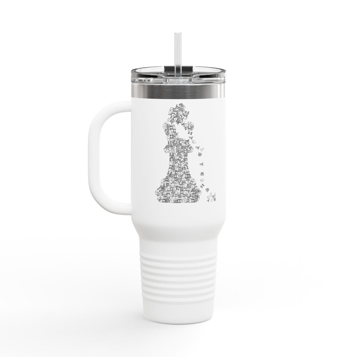 Falling King Insulated Travel Mug, 40oz